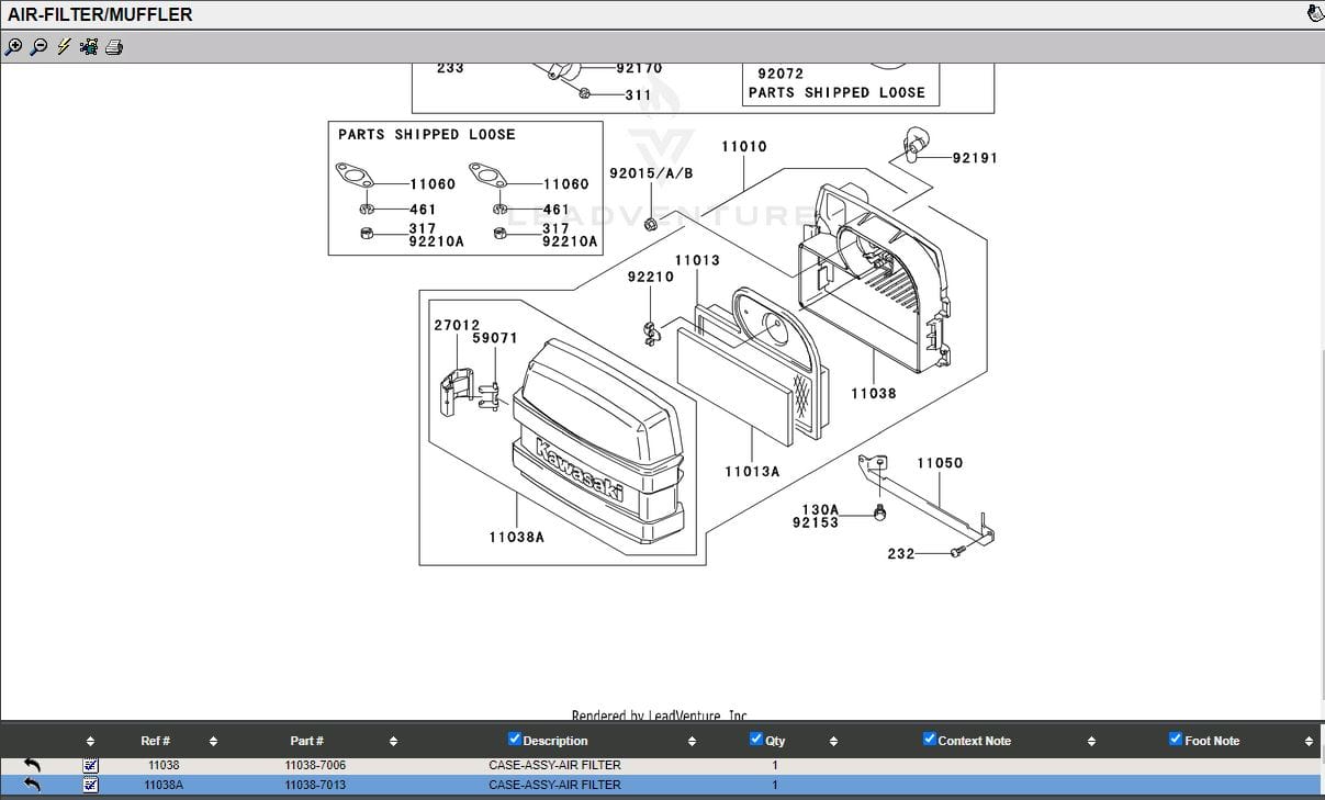 Genuine Kawasaki 11038-7013 Air Filter Cover FH451V FH500V FH531V FH541V FH580V - Image 5