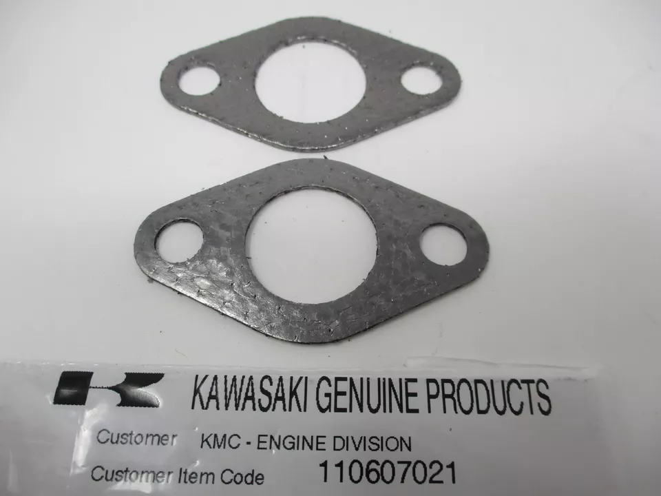 2 Pcs Genuine Kawasaki 11060-7021 Muffler Exhaust Gasket FH381V FH430V FH451V FH480 - Image 2