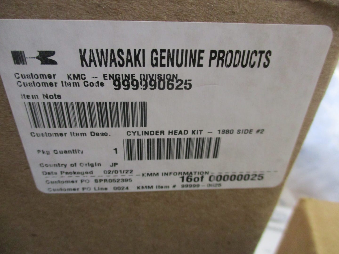 Genuine Kawasaki Head # 2 99999-0625 11008-1490 Complete FX751V FX801V FX850V - Image 3