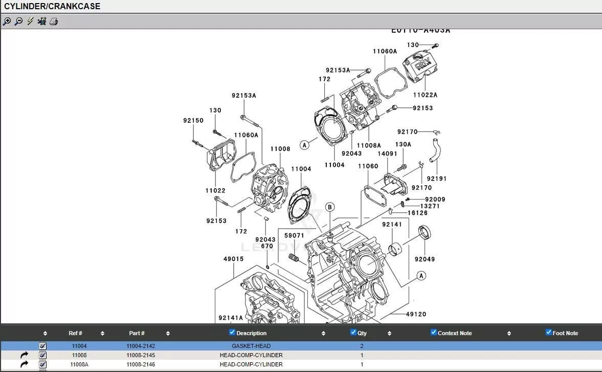Genuine Kawasaki 11004-2142 Head Gasket FD671D FD711D FD750D FD791D - Image 5
