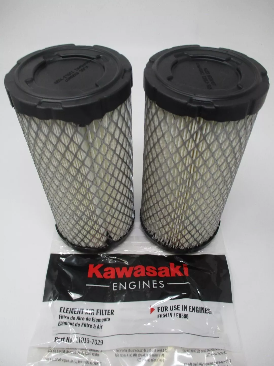 2 Packs Genuine Kawasaki 11013-7029 Air Filter For 11010-7017 FH541V