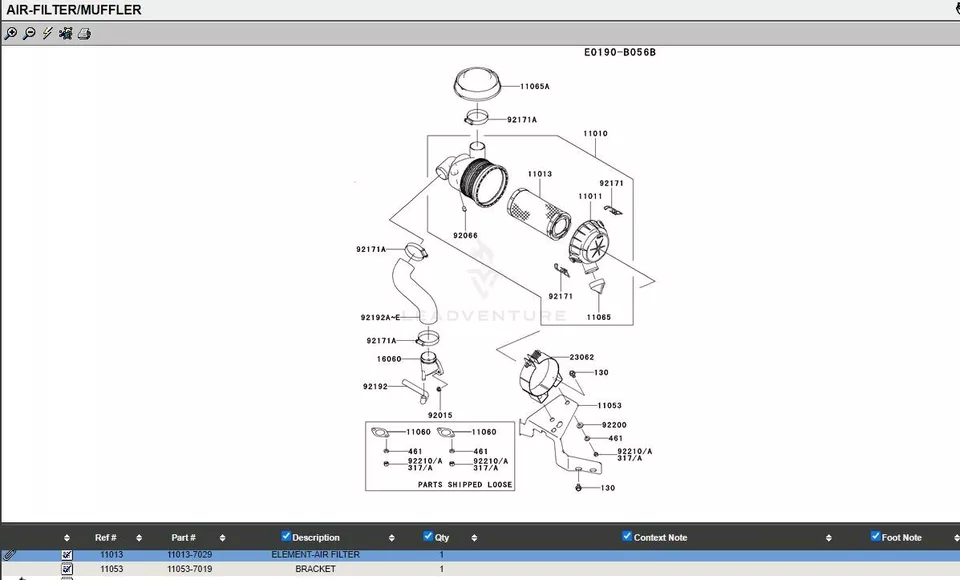 2 Packs Genuine Kawasaki 11013-7029 Air Filter For 11010-7017 FH541V - Image 4