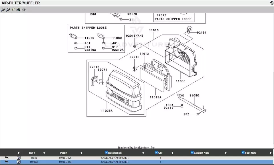 Genuine Kawasaki 11038-7013 Air Filter Cover FH451V FH500V FH531V FH541V FH580V - Image 2