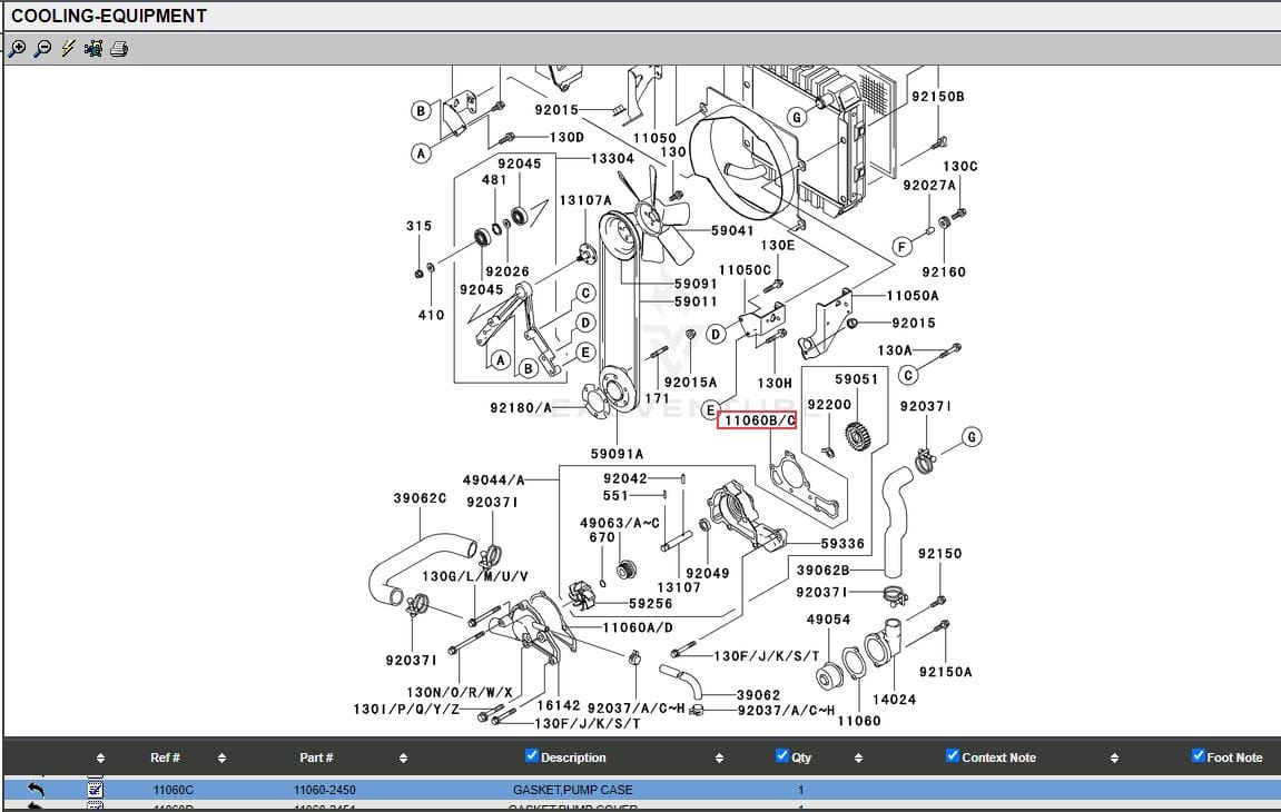 Genuine Kawasaki 11060-2450 Water Pump Gasket for FD590V FD611V FD620D - Image 5
