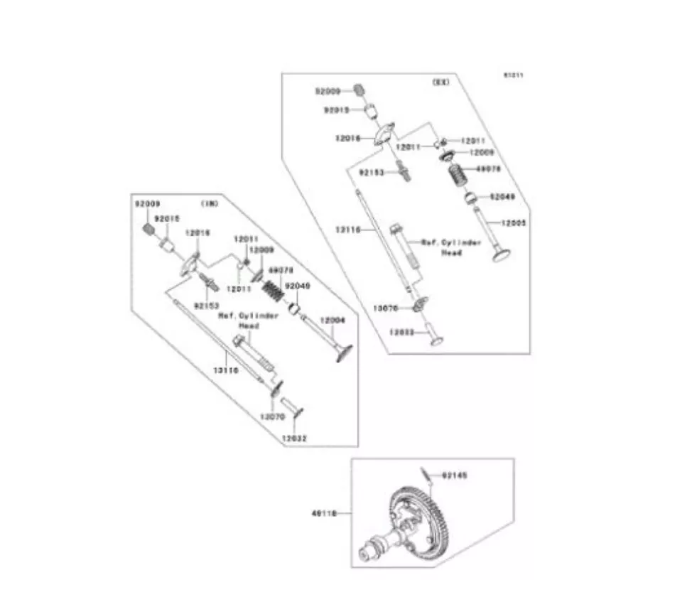 Genuine Kawasaki 12005-7013 Exhaust Valve - Image 2