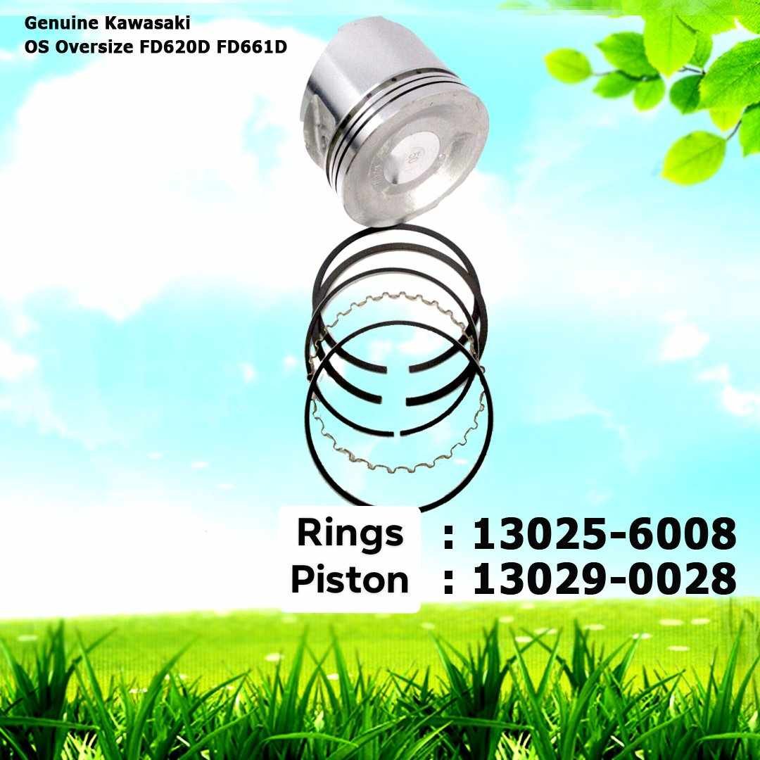 Genuine Kawasaki 13025-6008 13029-0028 Piston & Rings OS Oversize FD620D FD661D