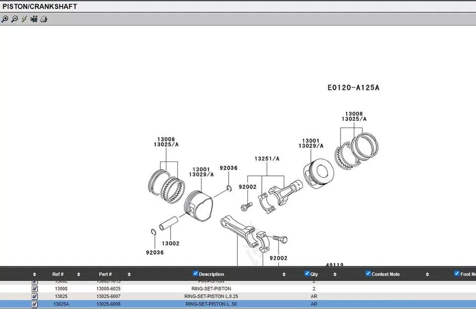 Genuine Kawasaki 13029-0028 13029-2131 Piston OS Oversize FD620D FD661D - Image 4
