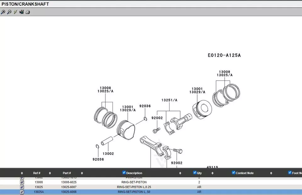 Genuine Kawasaki 13029-0028 13029-2131 Piston OS Oversize FD620D FD661D - Image 4