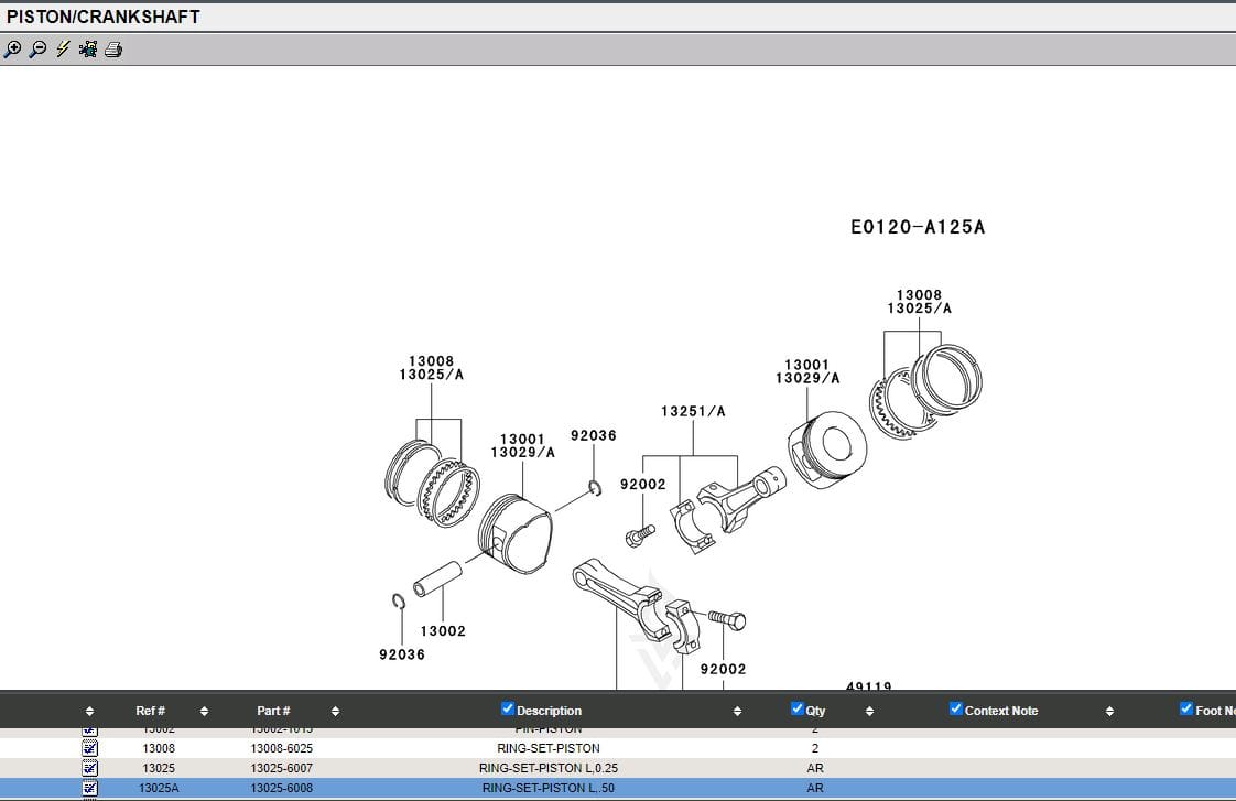 Genuine Kawasaki 13025-6008 13029-0028 Piston & Rings OS Oversize FD620D FD661D - Image 5