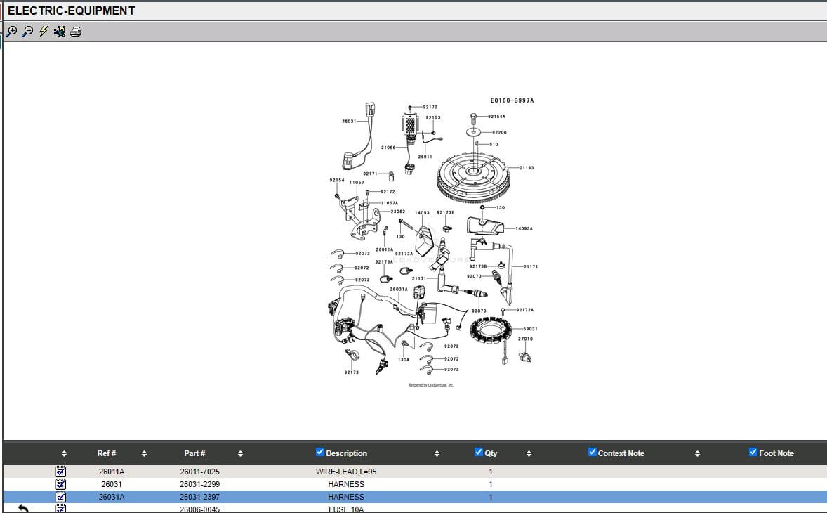 Genuine Kawasaki 26031-2397 FX850V Wire Harness Engine - Image 4