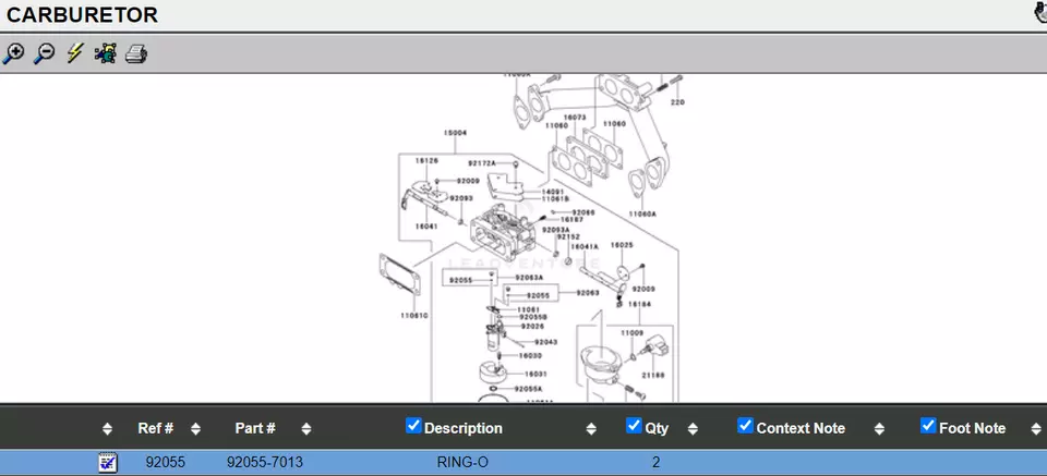 Genuine Kawasaki 92055-7016 O-Ring Carburetor FH601D FH601V FH641V FH641D - Image 4