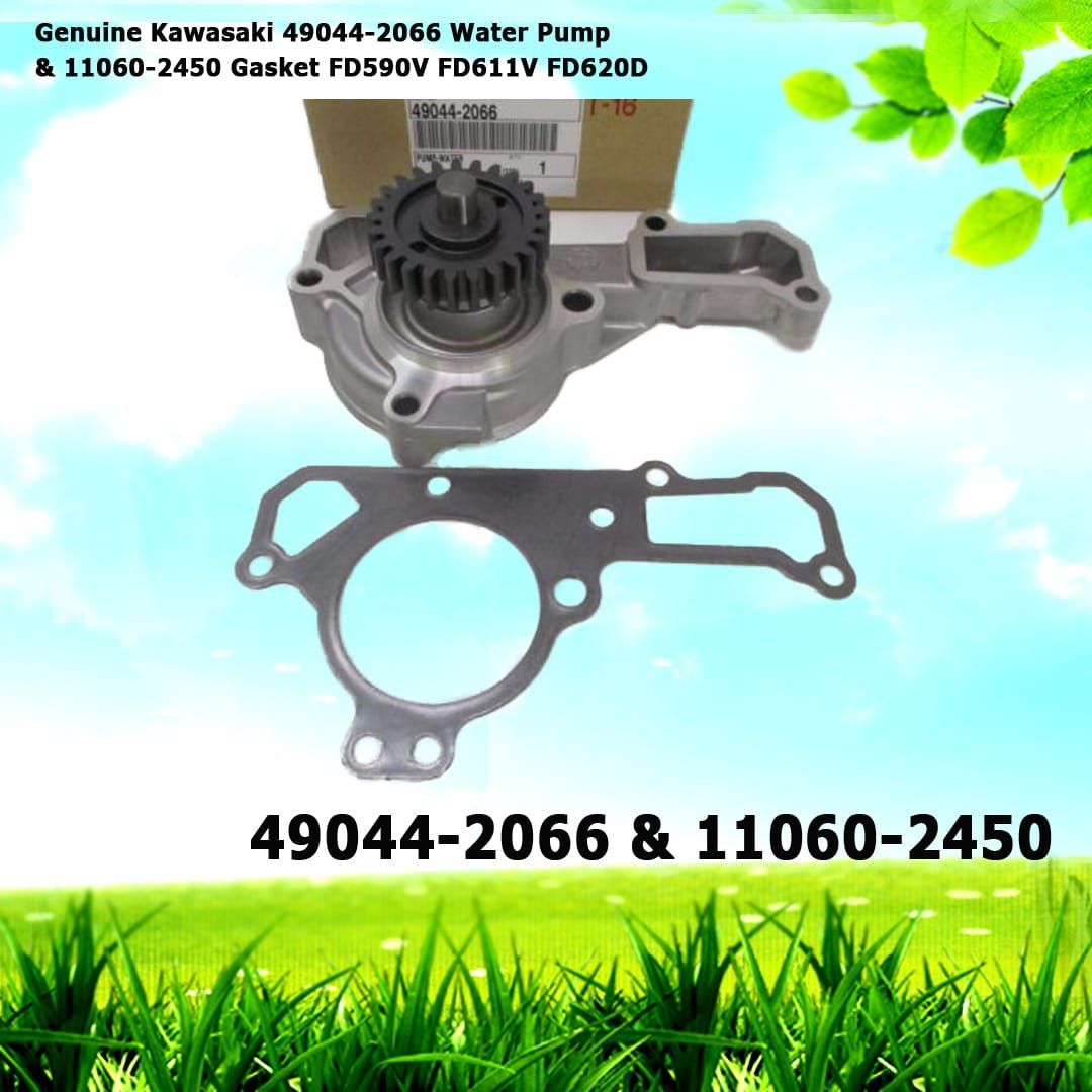 Genuine Kawasaki 49044-2066 Water Pump & 11060-2450 Gasket FD590V FD611V FD620D
