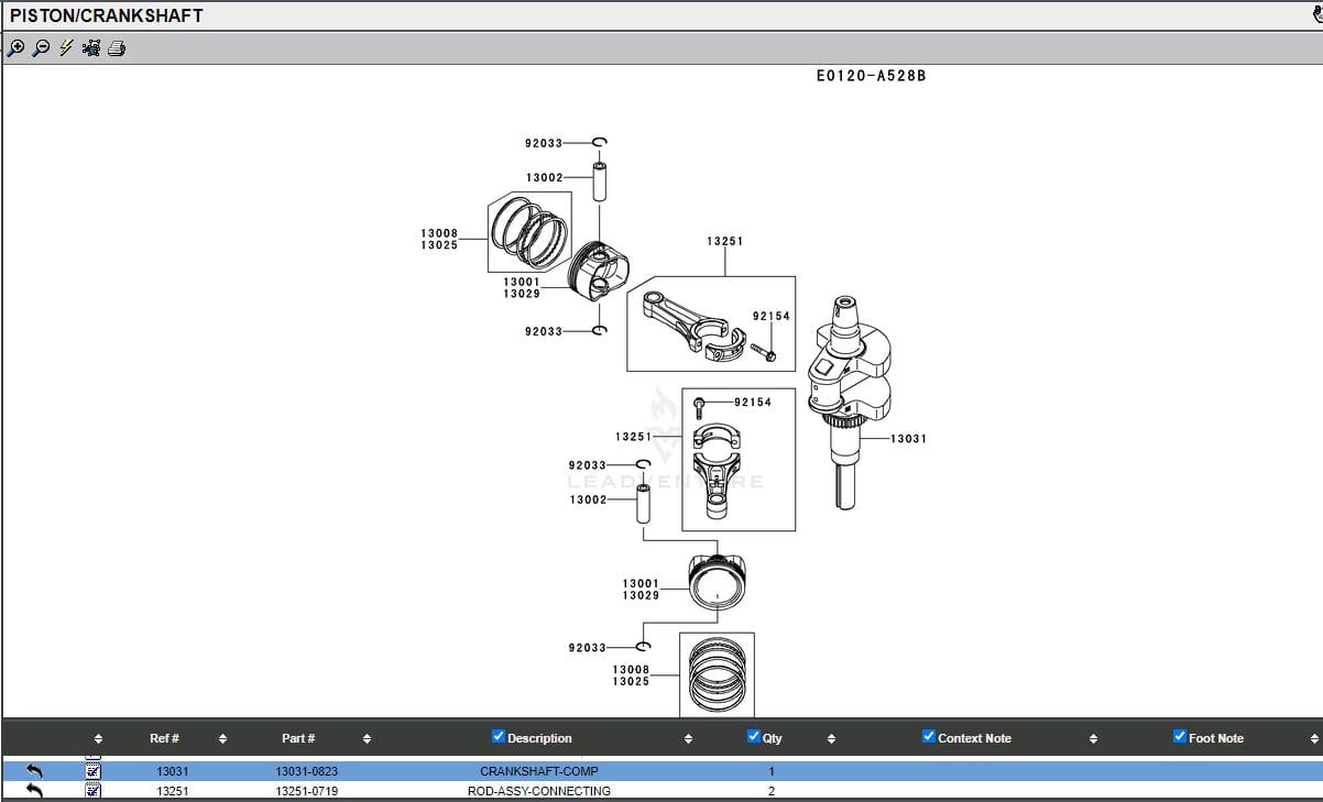 Genuine Kawasaki 13031-0823 Crankshaft 13031-0745 FR651V FR691V FR730V FS651V - Image 5