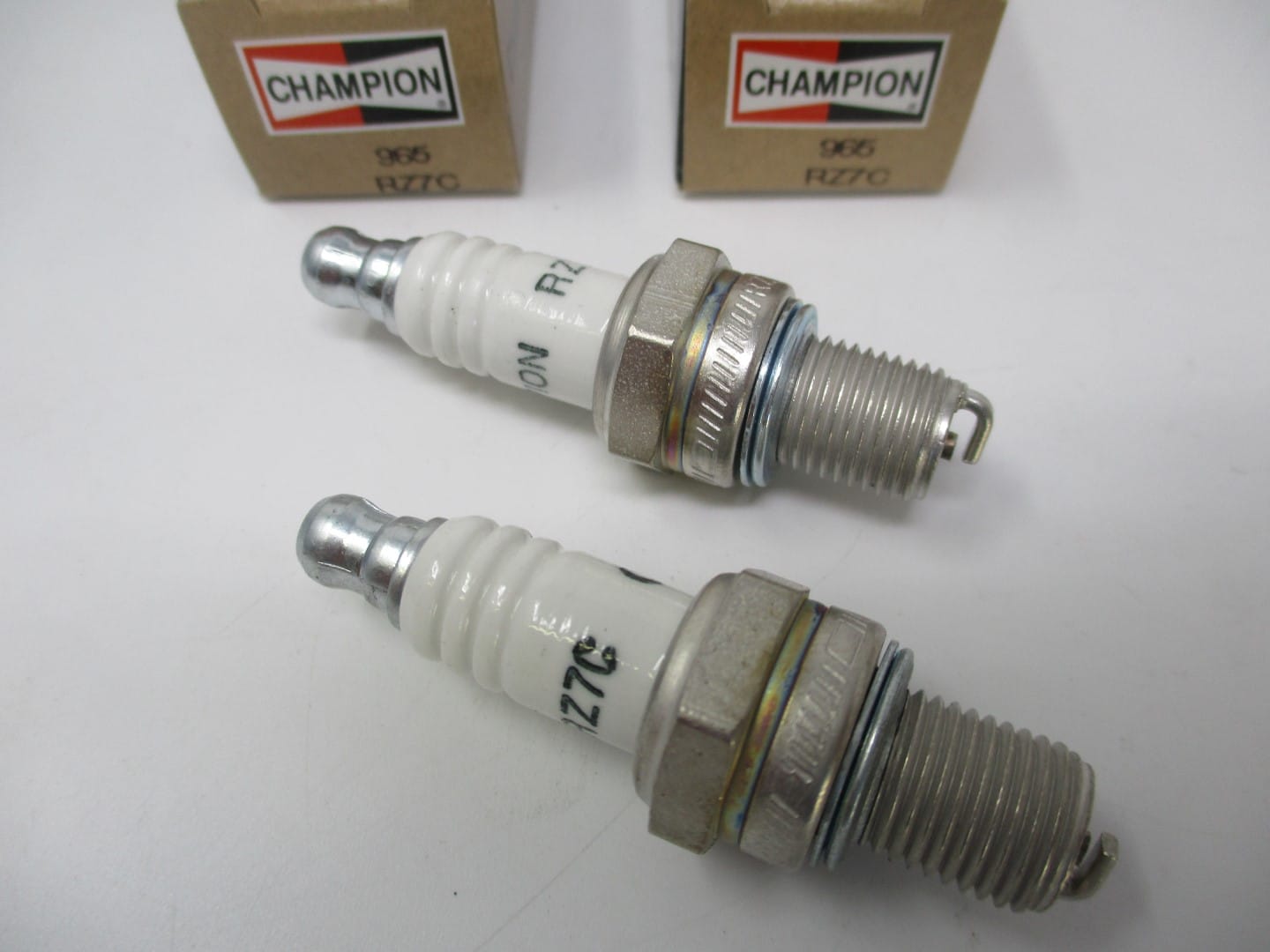 2 Genuine Champion RZ7C 965 Spark Plugs Cross NGK 3365 CMR6H - Image 2