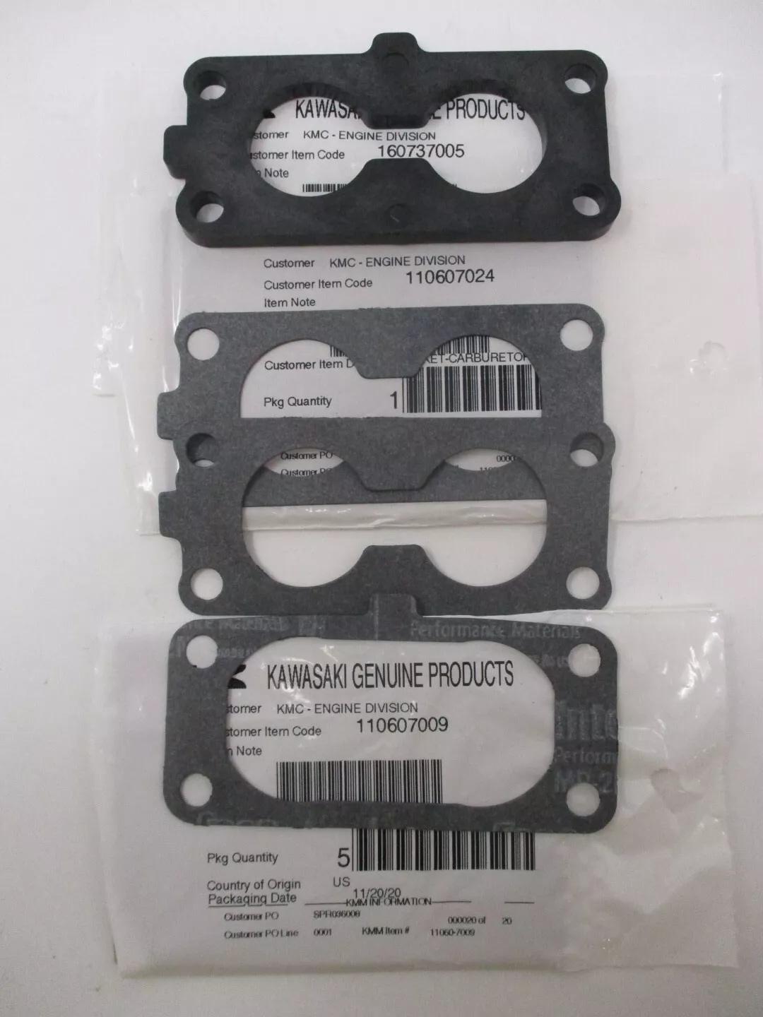 Genuine Kawasaki 11060-7024 Carburetor Insulator Gasket11060-7009 16073-7005 - Image 3