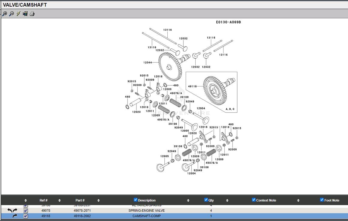 Genuine Kawasaki 12044-0803 Camshaft FD620D FD661D 12044-2239  49118-2082 - Image 6