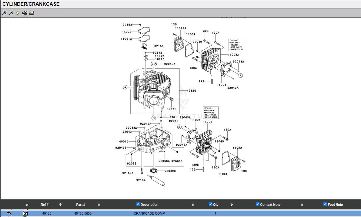 Genuine Kawasaki 49120-0858 Crankcase FR651V FR691V FR730V FS651V FS691V FS730V - Image 8