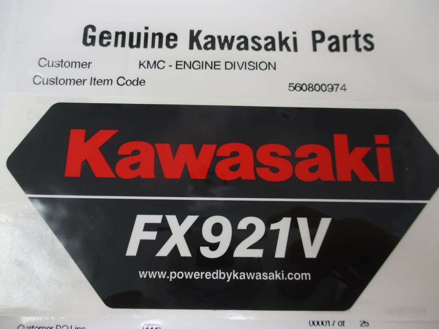 Genuine Kawasaki FX921V Decal 56080-0974 Sticker - Image 3