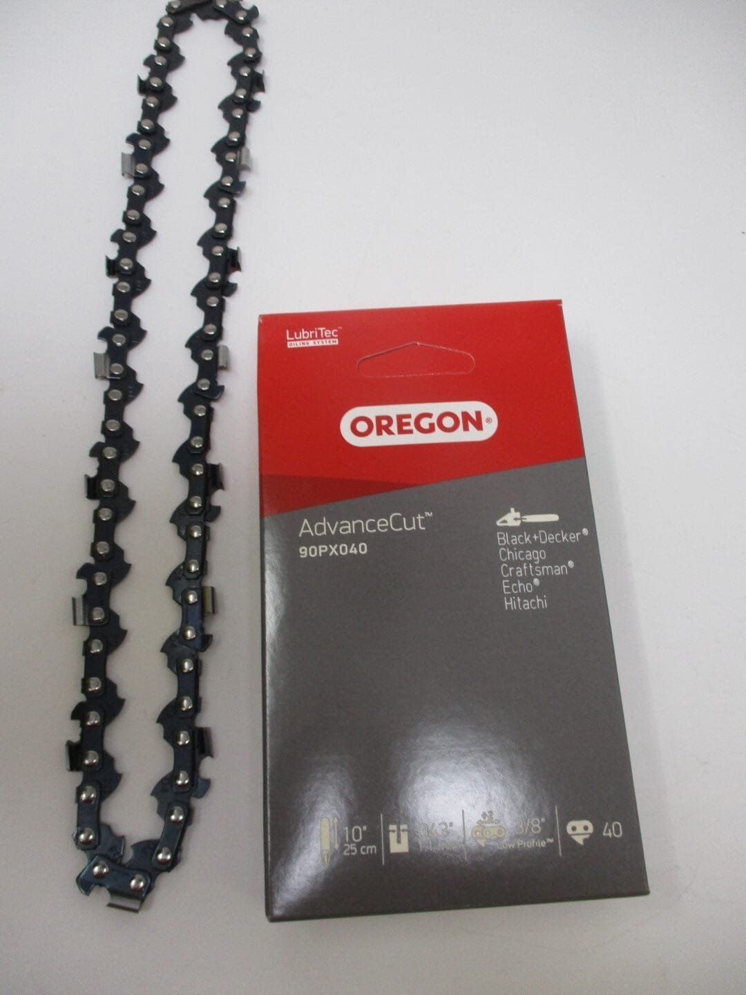 Genuine Oregon 90PX040G AdvanceCut Saw Chain for 10" Bar 40 Drive Links 3/8" Low Profile fits Echo, Ryobi, Craftsman, Husqvarna Makita, Milwaukee and more - Image 2