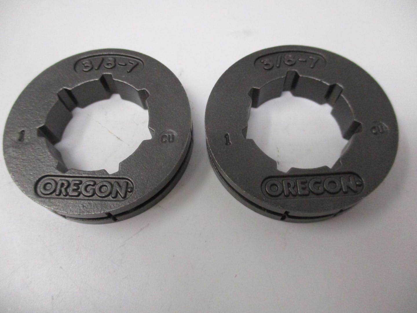 2 Genuine Oregon 18720 Power Mate Rim Sprocket 3/8-7 Tooth Small 7 Spline Fits Stihl, Husqvarna, Homelite, Craftsman, Echo and more - Image 2