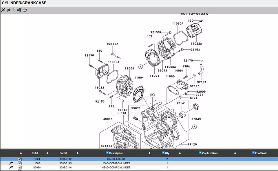 Genuine Kawasaki 11060-2470 Rocker Cover Gasket FD671D FD711D FD750D FD791D - Image 4