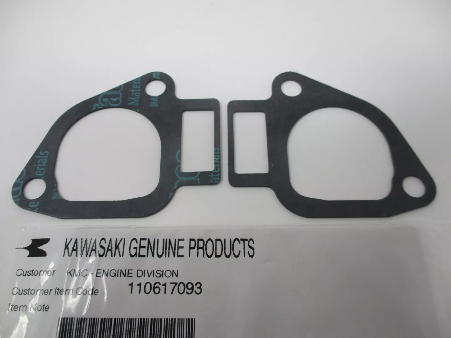 2 Genuine Kawasaki 11061-7093 11061-7085 Manifold Gasket FR651V FR691V - Image 3