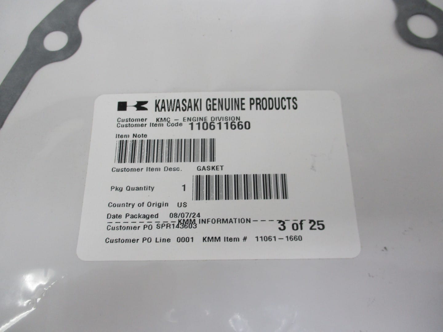 Genuine Kawasaki 11061-1660 110611660 Crankcase Gasket FH601D FH641D FH680D FH721D - Image 4
