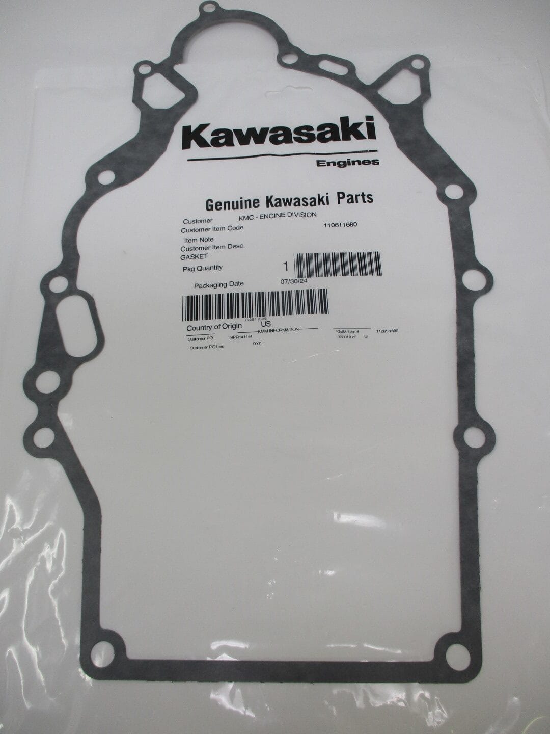 Genuine Kawasaki 11061-1680 Crankcase Gasket FD590V FD611V FD620D FD661D - Image 5