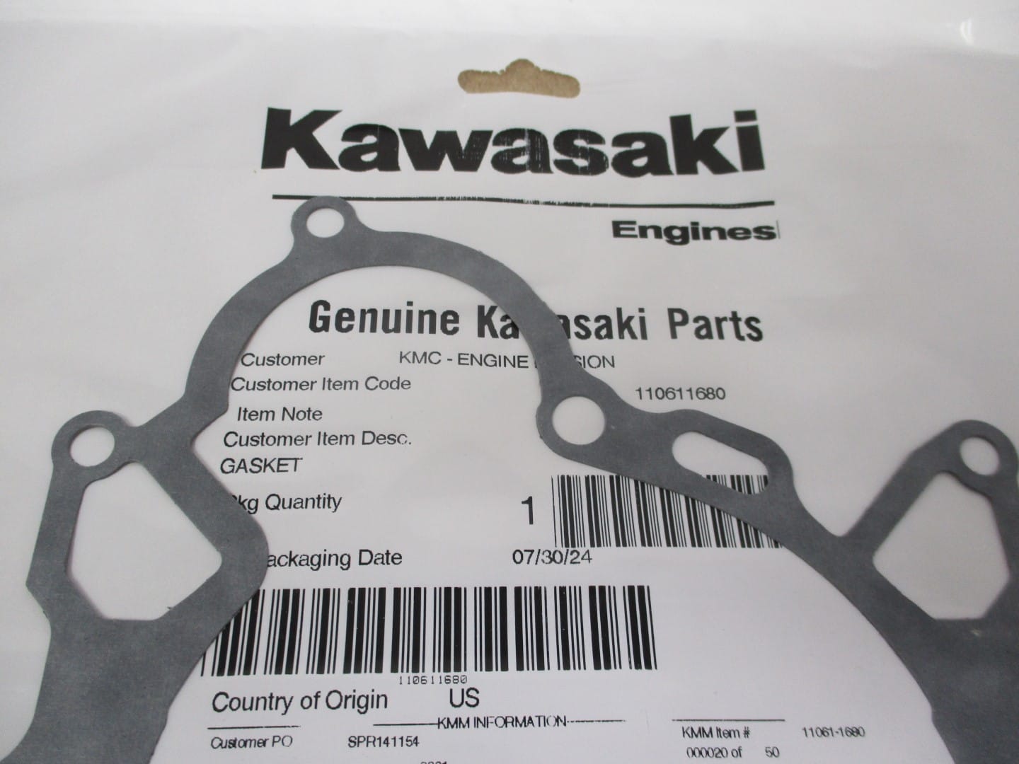 Genuine Kawasaki 11061-1680 Crankcase Gasket FD590V FD611V FD620D FD661D - Image 4