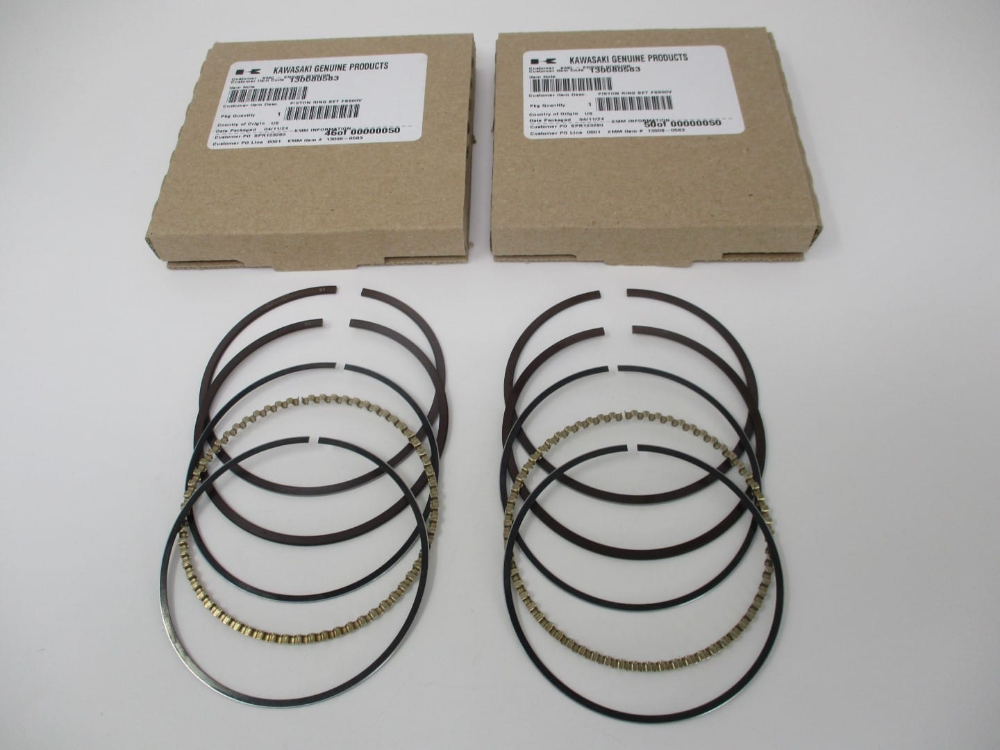 2 Genuine Kawasaki 13008-0583 Piston Rings STD FR600V FS481V FS541V FS600V - Image 3
