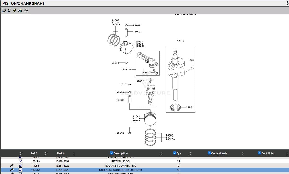 Genuine Kawasaki 13251-0042 13251-6026 Connecting Rod 0.05 OS FD590V FD611V - Image 7