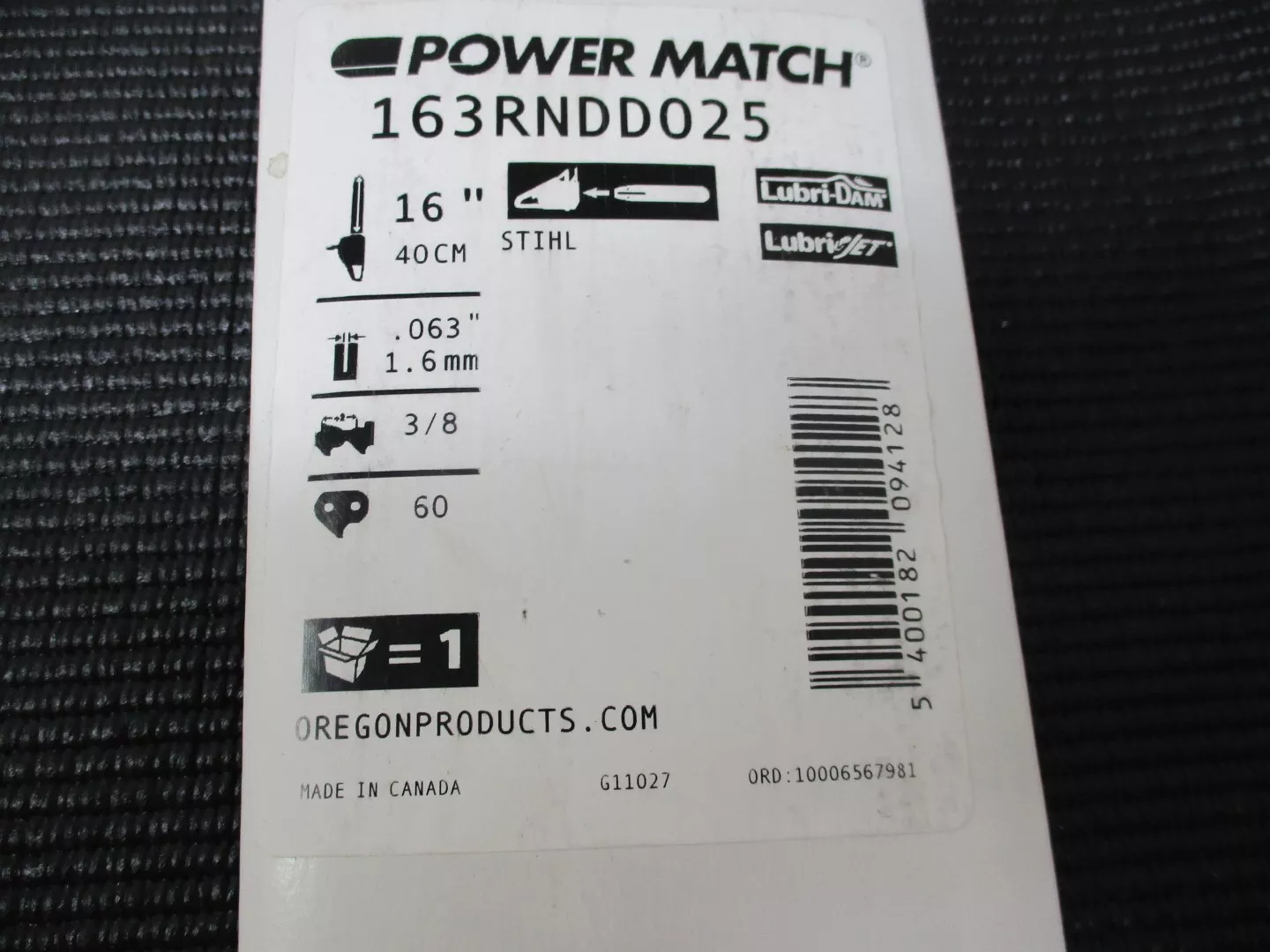 Oregon 163RNDD025 16” Power Match Chainsaw Bar for Stihl 3/8 LP .063 Gauge 60 Links - Image 4