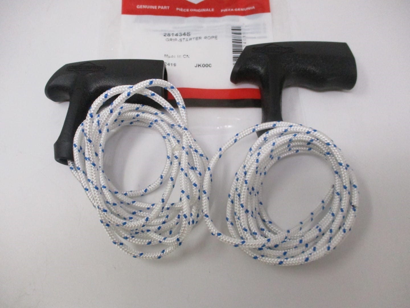 2 Genuine Briggs & Stratton Grip Pull Nylon Rope Recoil Start Handle 281434S #4 6' - Image 2