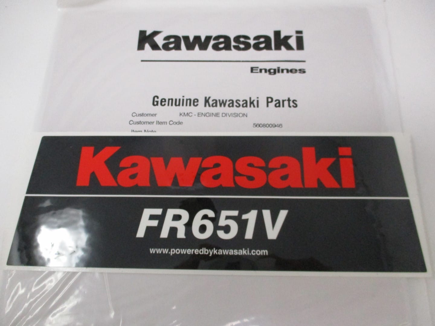 Genuine Kawasaki FR651V Engine Decal Sticker 56080-0946 - Image 3