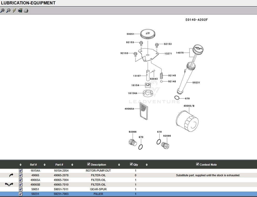 Genuine Kawasaki 59231-7003 Oil Filler Tube & O-Ring FH381V FH430V FH480V - Image 4