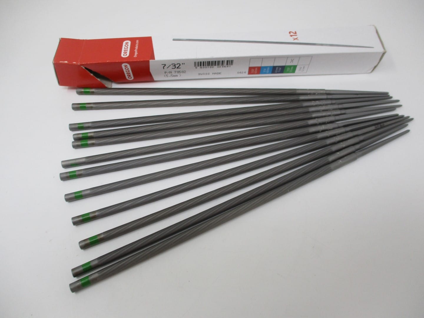 12 Oregon 70502 Chainsaw File 7/32" 5.5mm Chain Saw Sharpen Files 7/32 - Image 2