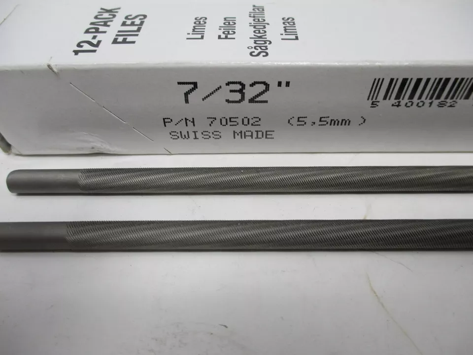 2 Oregon 70502 Chainsaw File 7/32" 5.5mm Chain Saw Sharpen Files - Image 2