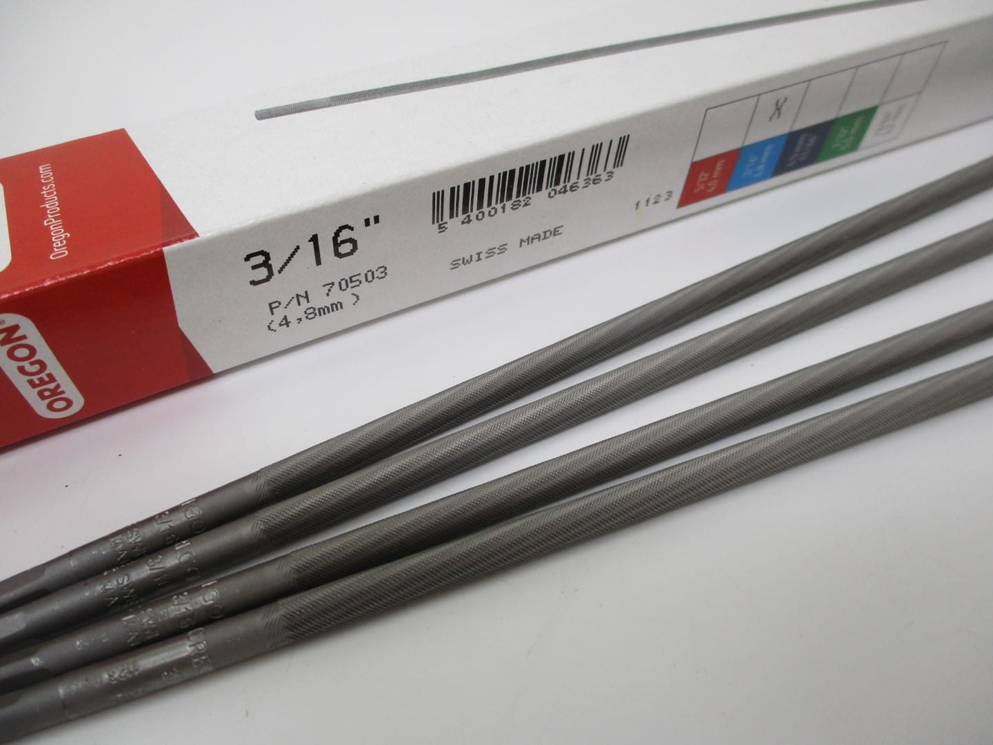 4 Oregon 70503 Chainsaw File 3/16" 4.8mm Chain Saw Sharpen a File - Image 3