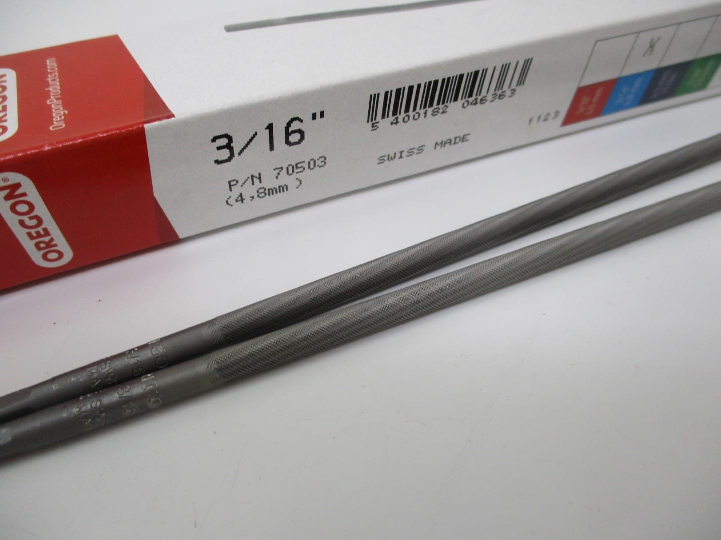 2 Oregon 70503 Chainsaw File 3/16" 4.8mm Chain Saw Sharpen a File - Image 2