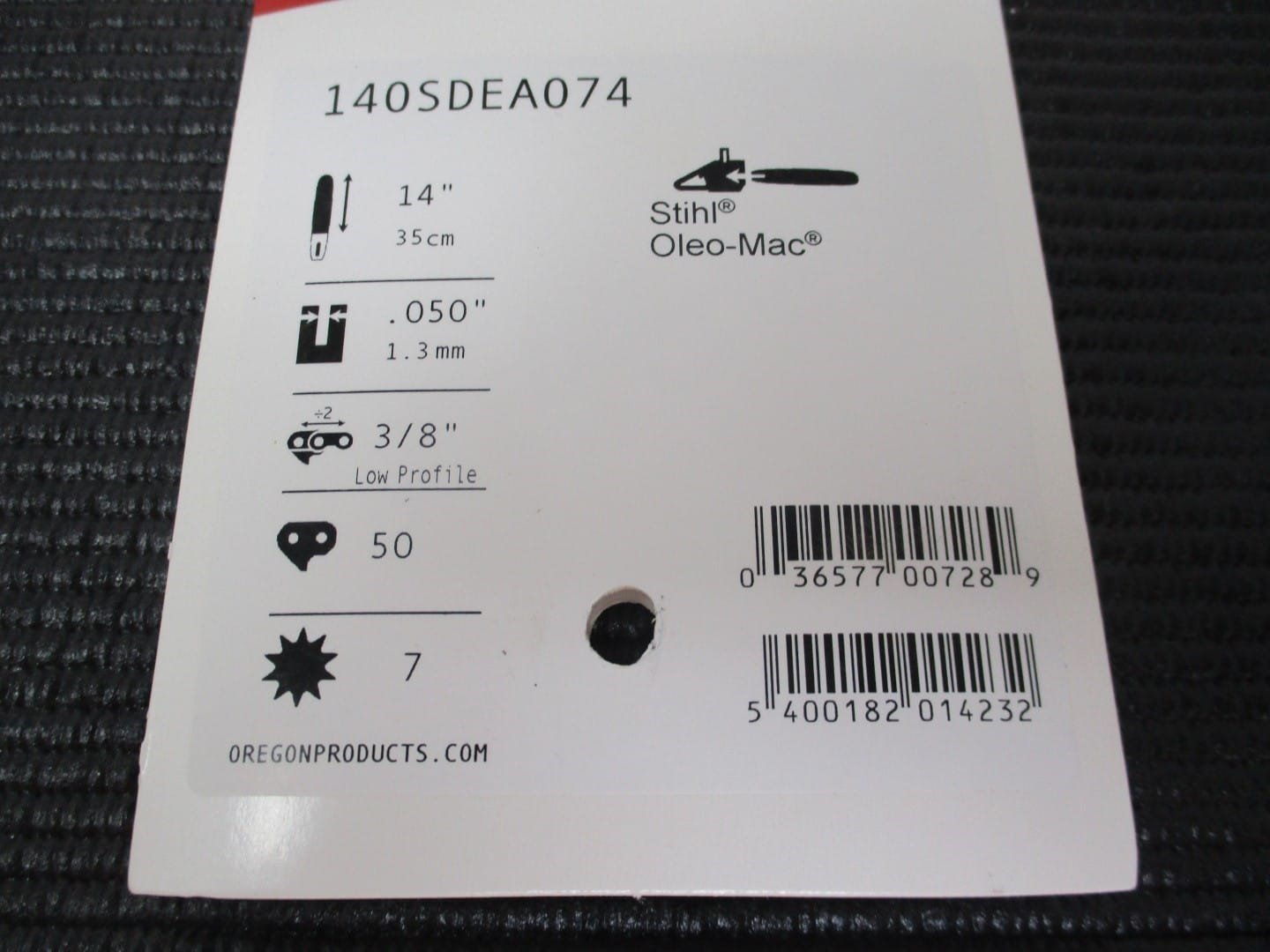 Oregon 140SDEA074 14” Single Rivet Guide Bar 3/8 LP .050 Gauge 50 Drive Links - Image 4