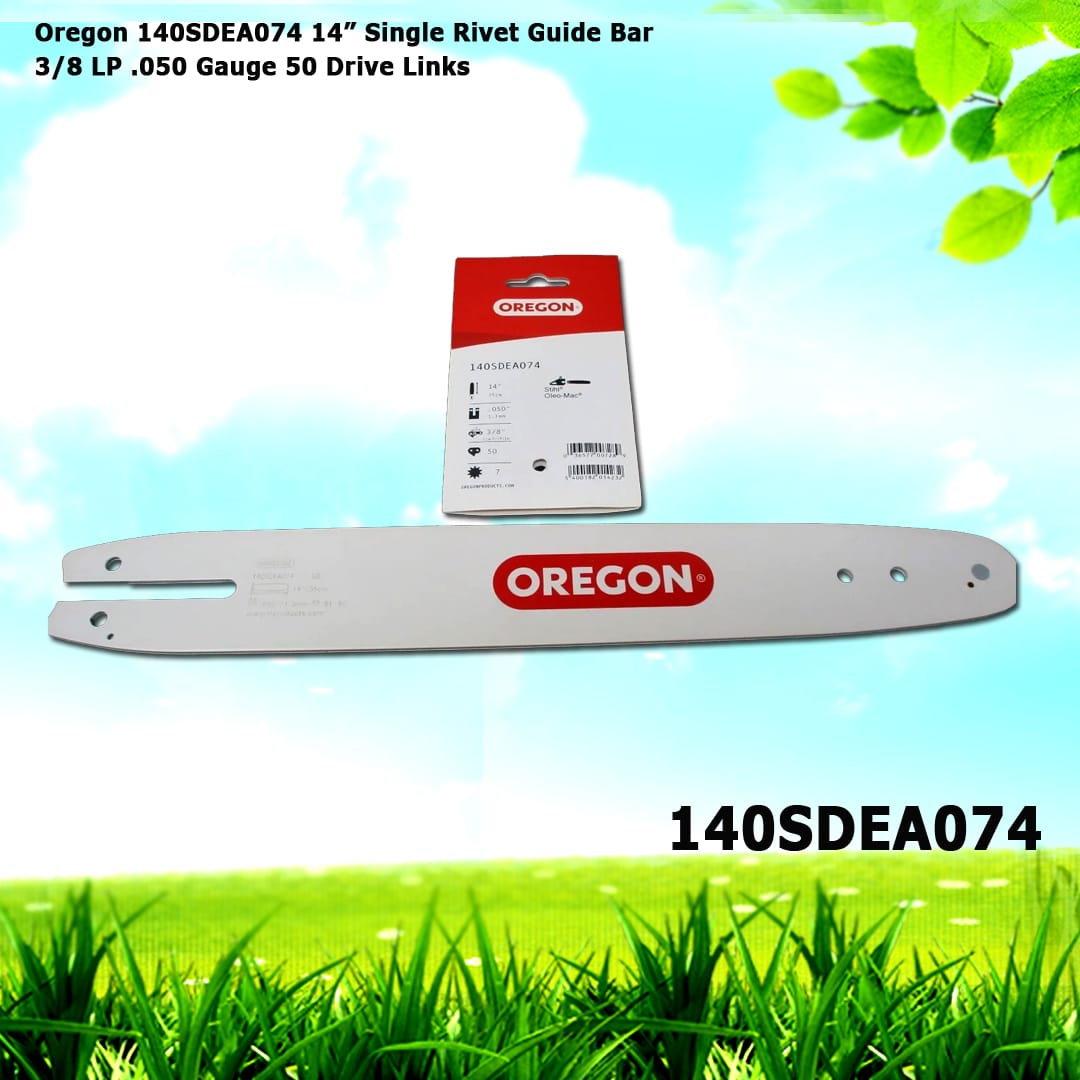 Oregon 140SDEA074 14” Single Rivet Guide Bar 3/8 LP .050 Gauge 50 Drive Links