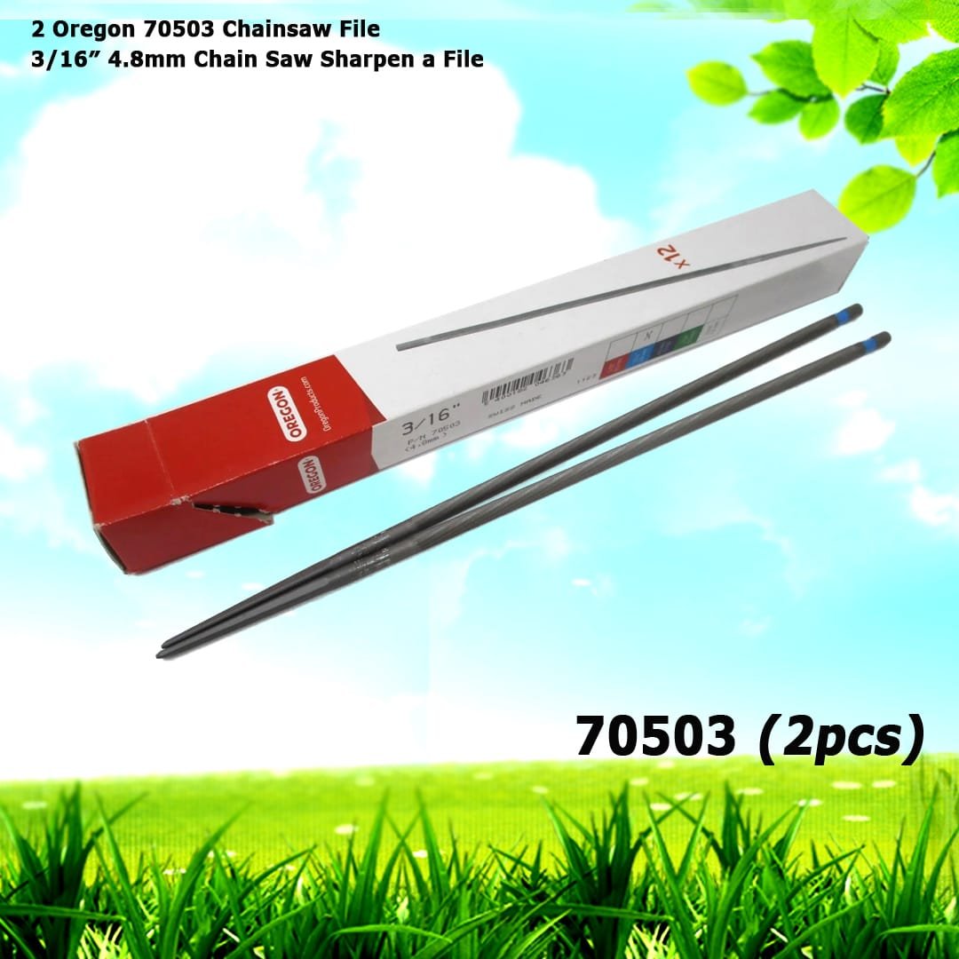 2 Oregon 70503 Chainsaw File 3/16" 4.8mm Chain Saw Sharpen a File