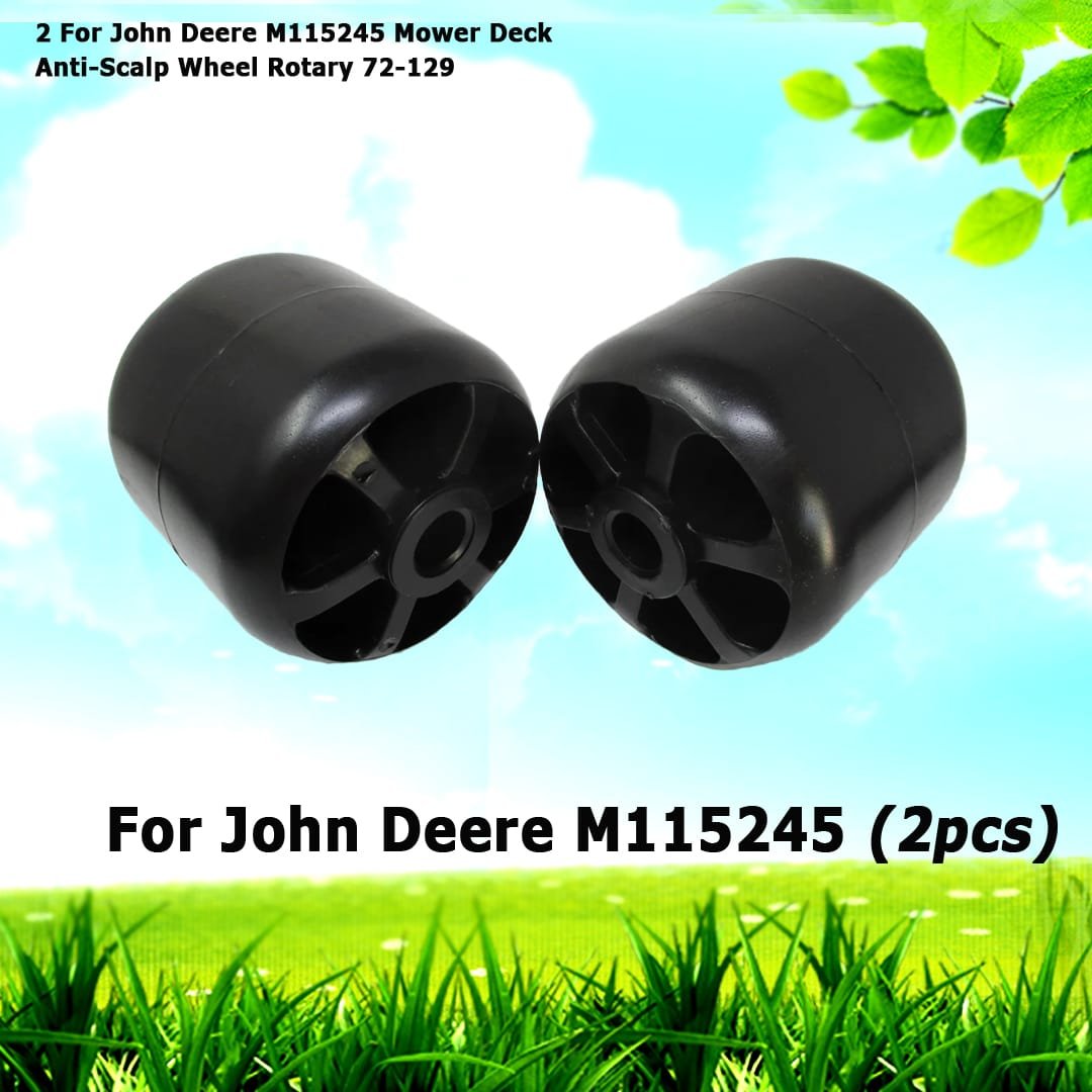 2 For John Deere M115245 Mower Deck Anti-Scalp Wheel Rotary 72-129