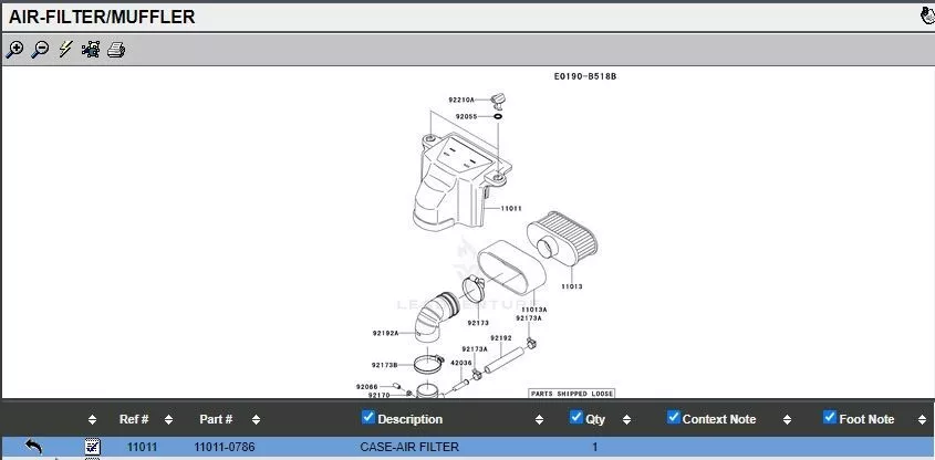 Genuine Kawasaki 11011-0786 B Air Filter & Cover 11013-0752 FS651V FS730V - Image 5