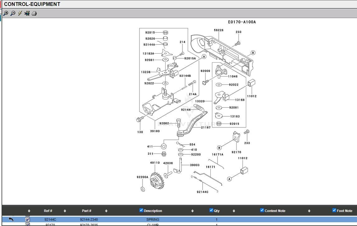 Genuine Kawasaki 92144-2340 Carburetor Spring 92144-2256 92144-2200 FE290D - Image 5