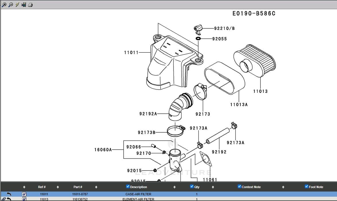 For Kawasaki 11011-0787 Air Filter Cover Pre & Air Filter FS481V FS541 - Image 4