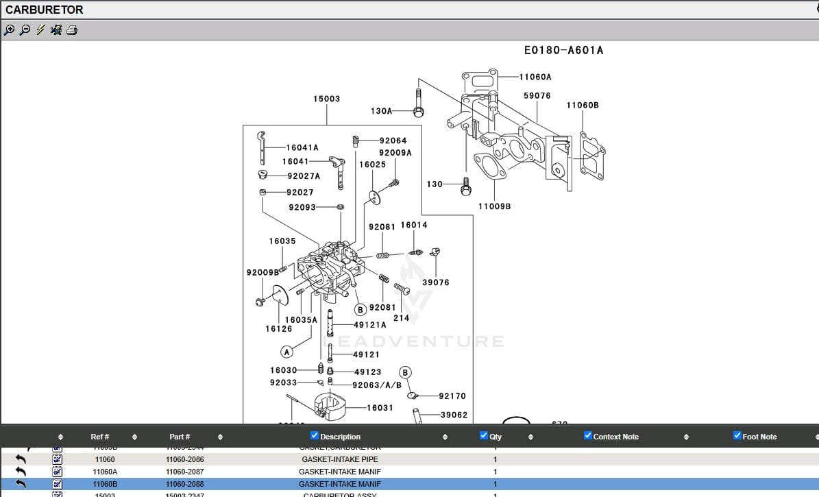 2 Genuine Kawasaki 11060-2088 Intake Manifold Gasket FD611V FD620D FD661D - Image 4
