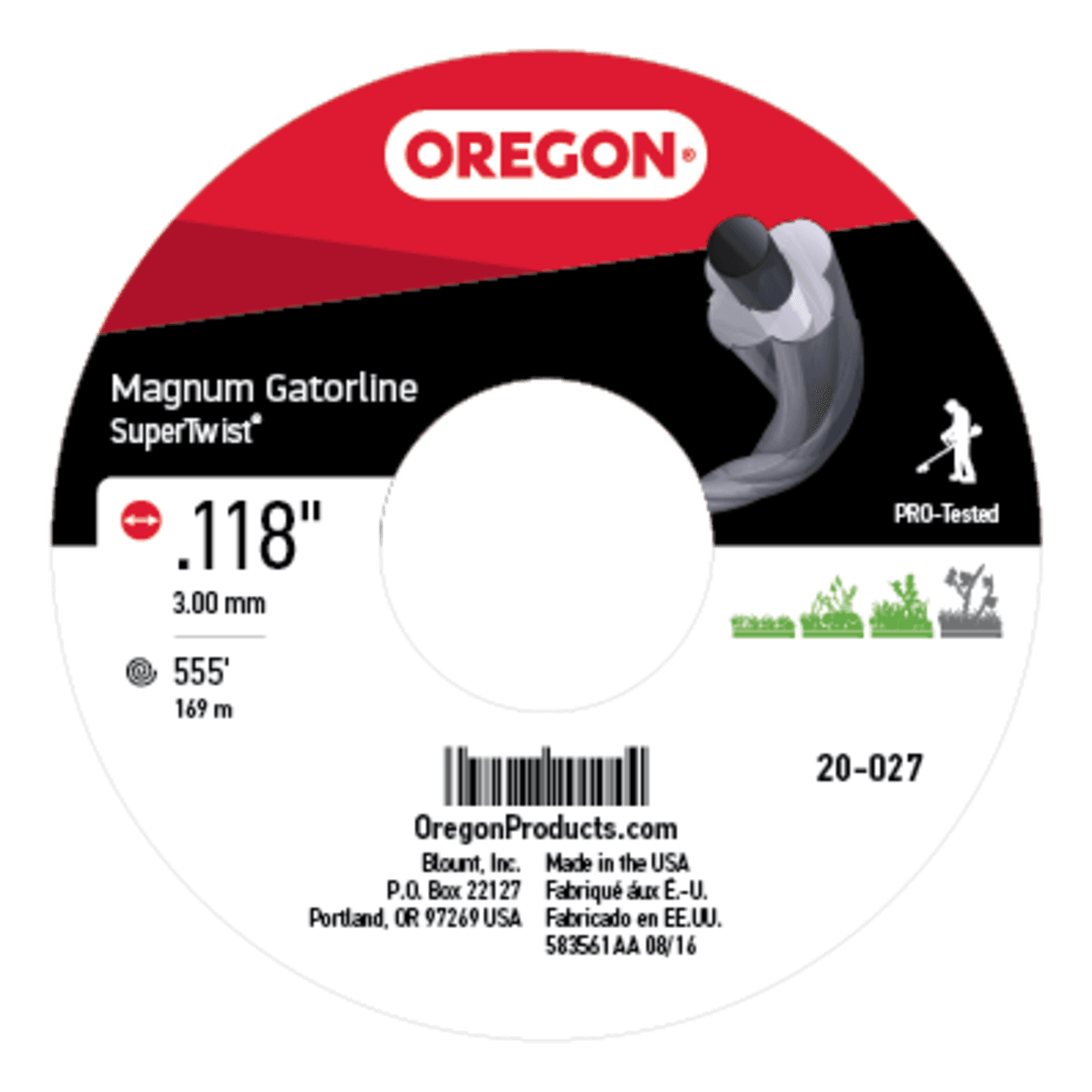 Oregon 20-027 Magnum Gatorline Supertwist Trimmer Line, .118" x 555' - Image 3