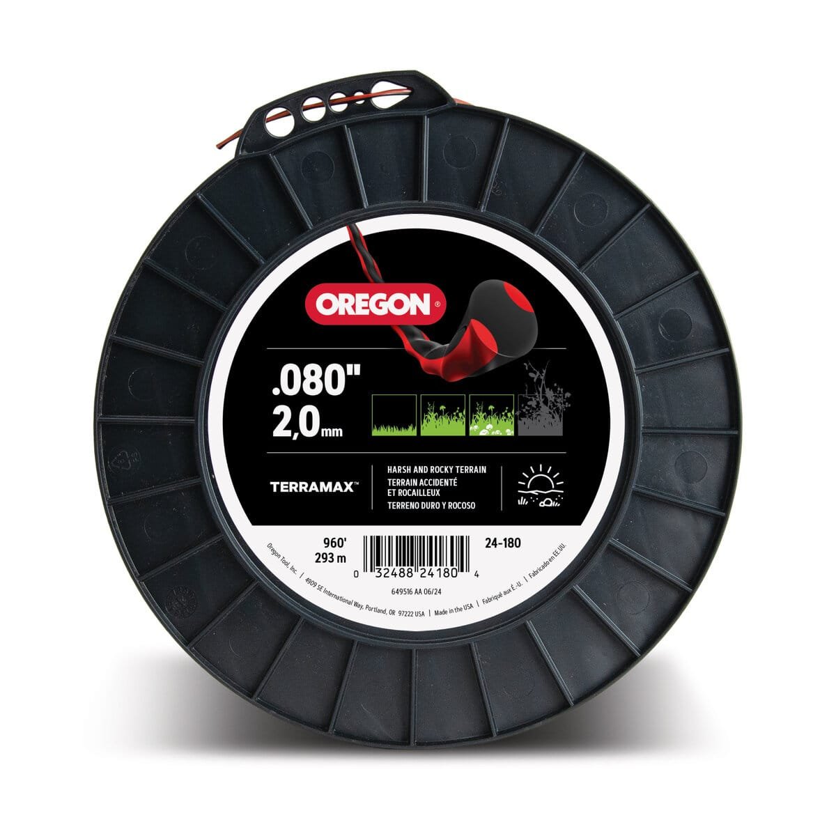 Oregon 24-180 TerraMax Trimmer Line, .080" Diameter by 960' 3lb Spool - Image 3
