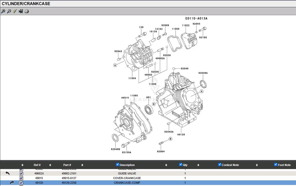 Genuine Kawasaki FE350D Crankcase 49120-0756 FE350 - Image 7